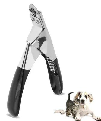 Produktbild von Nagelschere Krallenschere Hundekrallenschere - Edelstahl - Schwarz - Für Katzen und Hunde