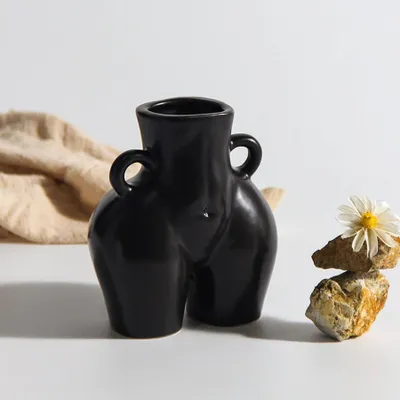 Image de Vase - Dos - Noir - 7,5 x 10 x 15 cm
