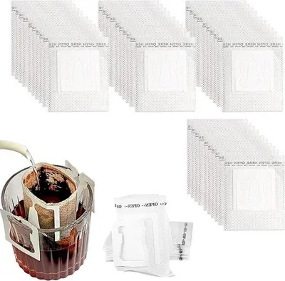 Produktbild von Kaffeebeutel mit Filterpapier für Tassen, 100 Stück, Reise, Büro