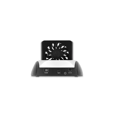 Produktbild von Delock USB 10 Gbps Dockingstation für 2.5 Zoll / 3.5 Zoll SATA HDD / SSD oder M.2 NVMe PCIe oder SATA SSD mit Lüfter