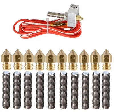 3D-Drucker Extruder Hot End Kit MK8 0,4 mm Düsen 12V