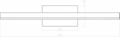Zdjęcie produktu dla Kinkiet LED Linea chromowany 5W Neutralna biel 350lm tworzywo sztuczne wym:7x40x8cm IP44 Reality