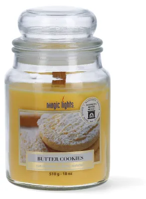 Duftkerze im Glas 510 g Vanillebutterkekse, pflanzliches Wachs