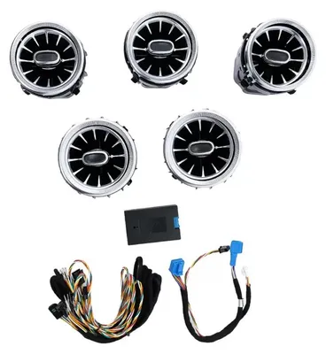 Imagen del producto de Rejilla de ventilación delantera con 64 colores para Mercedes Clase C W205, modelo restyling de 2018 a 2020.