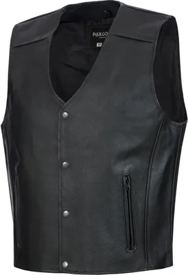 Produktbild von PAULGOS Kožená vesta - 100 % pravá koža - čierna - BW3 - k dispozícii vo veľkostiach S - 7XL