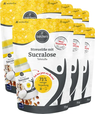 Produktbild von BORCHERS Sucralose Streusüße (7x 75g Beutel)