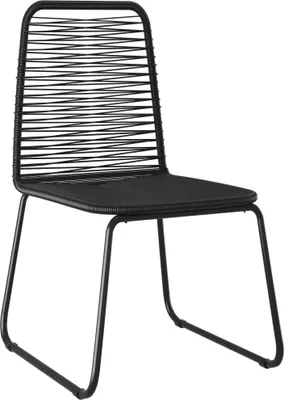 Produktbild von vidaXL Gartenstühle 6 Stk. Poly Rattan Schwarz