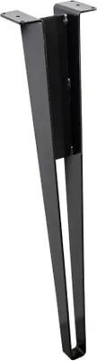Produktbild von WAGNER Möbelbein/Sofafuß V-STYLE - 28 x 80 x 710 mm, Stahl schwarz matt, filigran, Retro Look, Loft Charakter - 12067101