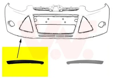 Produktbild von VAN WEZEL Spoilerlippe 1945502 Vorne Rechts für FORD FOCUS III Turnier