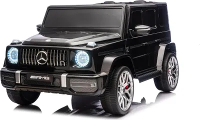 Produktbild von Elektrisches Kinderauto Mercedes-Benz G63 AMG 4x4, Zweisitzer, schwarz, MP3-Player mit USB/AUX- und Bluetooth-Anschluss, Allradantrieb (4x4), Lithium-Batterie, EVA-Räder mit Federung, Kunstledersitze, Fernbedienung, lizenziert