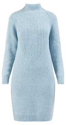 Productafbeelding van SIDONA Damen, gebreide, lange mouwen, midi-jurk, artikelnummer 15625011-SI01, hemelsblauw, maat M/L