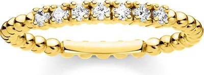 Produktbild von Thomas Sabo TR2323-414-14 Damen-Ring Kugeln mit weißen Steinen, 56/17,8