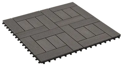 Zdjęcie produktu dla Płytki tarasowe vidaXL, 22 szt., ciemnobrązowe, 30 x 30 cm, WPC