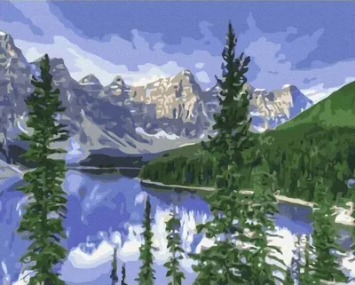 Immagine prodotto di Pittura con i numeri - Paesaggio di montagna 40X50Cm