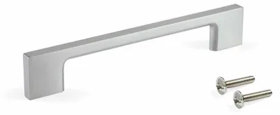 Produktbild von Emuca Lot von 5 Möbelgriffe Paiporta, L192mm, 160mm Achsenabstand, Zamak, Nickel