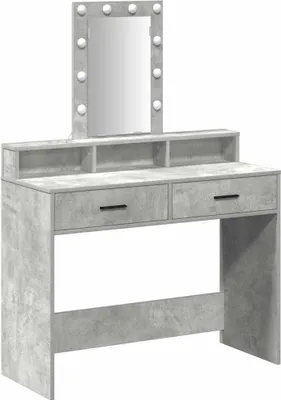 Produktbild von vidaXL Schminktisch Grau 100 x 41 x 140 cm Holzwerkstoff