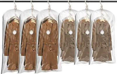 Image de Sacs sous vide suspendus pour vêtements, sacs sous vide peu encombrants pour vêtements, sacs transparents pour vêtements, sacs sous vide pour vêtements.