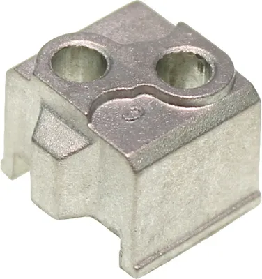 A close-up studio shot of a metal part.