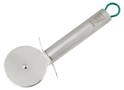 Pizzaschneider aus Edelstahl, extra scharf, ergonomisch, spülmaschinengeeignet