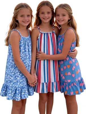 Productafbeelding van Currero Jurk Meisjes Bloemenprint + strepen +... 7-8Y