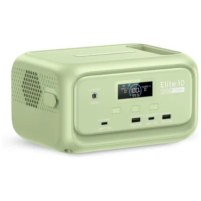 Produktbild von BLUETTI Elite 10 Mini-Powerstation, tragbar, 128-Wh-Akku mit 200-W-Wechselstromsteckdose, USV, Schnelllade-Solargenerator für Camping und Reisen -Grün