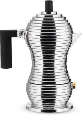 Zdjęcie produktu dla Ekspres do kawy, czarny, aluminiowy, 35 cm