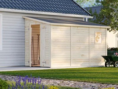 Produktbild von Gartenhaus Palmako Mia 5,2 m² inkl. Fußboden 354 x 178 cm natur