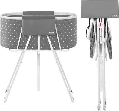 Image de VEVOR Baignoire portable pour chiens, soulevable et pliable, drainage efficace, convient pour le bain et le toilettage des chiens et des chats, gris