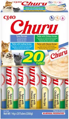 Produktbild von INABA CHURU Varietes Thunfisch-Delikatesse Katze 20x14g