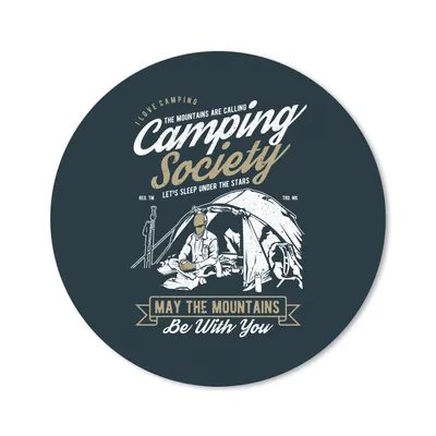 Produktbild von MuchoWow® Mauspad Mousepad Zelt - Camping - Retro 50x50 cm - Mousepads - Maus Mat - Pad - Mausunterlage - Vinyl