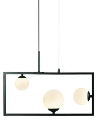 Produktbild von ACA Pendelleuchte 3XG9 QUADRO, schwarz-weiß, 54 x 12 x 120 cm, OD91543PB