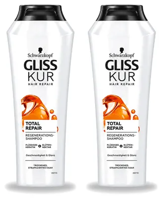 Productafbeelding van 2 x Schwarzkopf Gliss Kur Oil Nutritive Shampoo - 250 ml - Voordeelverpakking - 2 stuks