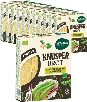 Produktbild von Knusperbrot Linsen Erbsen mit Kräutern, 12x 100 g