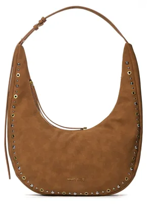 Immagine prodotto di Borsa a mano da donna, modello "Deep", in poliuretano, color cognac, con borchie dorate