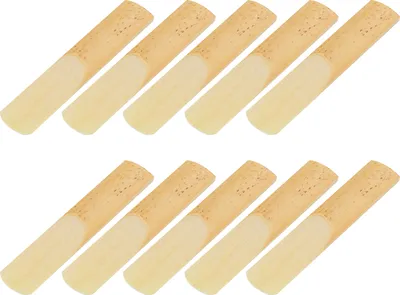 Image de Lot de 10 anches pour saxophone ténor – couleur bois, accessoires musicaux pour débutants