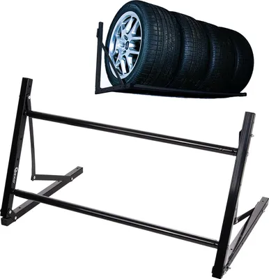 Obrázek produktu pro GEKO Regál na pneumatiky, nástěnný sklápěcí, nastavitelný 81-120 cm, 100 kg G71255