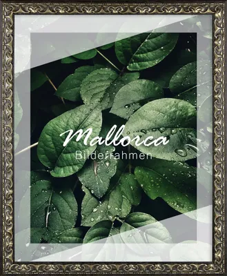 Produktbild von Bilderrahmen Mallorca - 21x29,7 cm (DIN A4), Schwarz Silber Nachbildung, 1 mm Kunstglas entspiegelt
