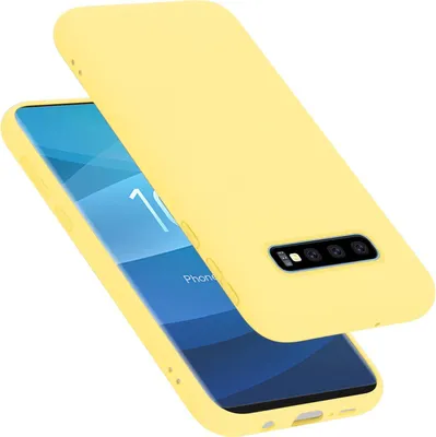 Immagine prodotto di Cadorabo custodia protettiva per Samsung Galaxy S10 PLUS custodia in giallo telefono cellulare Custodia Cover TPU Etui