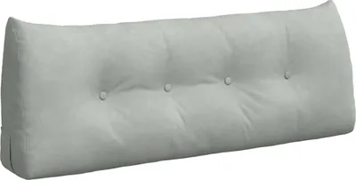 Zdjęcie produktu dla vidaXL Poduszka na plecy jasnoszara 120 x 24 x 50 cm aksamitna