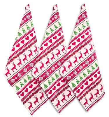 Immagine prodotto di HOME ELEMENTS Set di 3 strofinacci 50*70 cm, renna invernale
