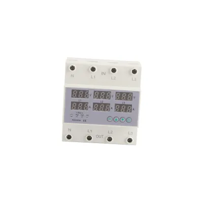 Obrázok produktu pre 3-fázový voltmeter na DIN lištu Ampérmeter Automatický prepäťový nadprúdový chránič AC 390-500V (40A )