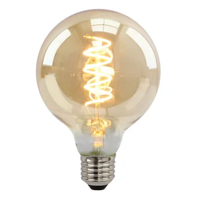Produktbild von Olucia - TUELO G95 - LED-Filamentlampe mit E27-Sockel - 4W - 2200K - Dimmbar - Bernstein