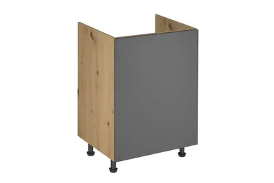 Produktbild von Spülenunterschrank 60 cm ohne Arbeitsplatte küchenmöbel, Langen D60Z Grau / Matt
