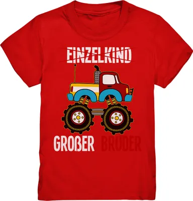Produktbild von Monstertruck Großer Bruder T-Shirt – Red / 134/146 (9-11)