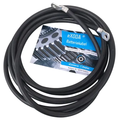 Imagen del producto de Cable de batería de 35 mm², 200 cm de longitud, con terminales M10, fabricado en cobre, para sistemas de 12V