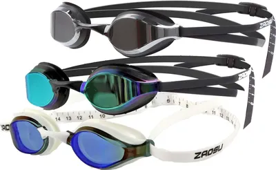 Produktbild von ZAOSU Z-Elite mirror | verspiegelte Wettkampf Schwimmbrille mit Anti-Fog, Farbe:weiß/blau