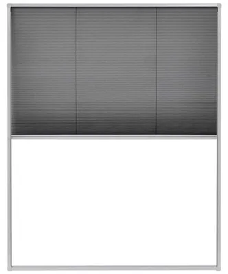 Productafbeelding van Insectenwerend plissé voor dakramen, vliegenhor met aluminium frame, glasvezelweefsel, verstelbare grootte, bescherming tegen muggen, frisse lucht, wit, 80 x 100 cm
