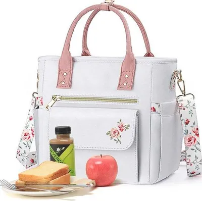 Produktbild von Famanu Isolierte Lunchtas mit Blumenmuster - Groß und Lekfrei