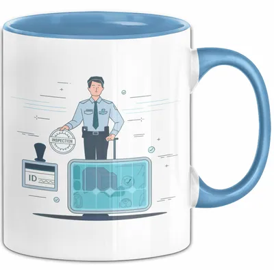 Produktbild von Zollbeamter Tasse Geschenk Lustige Geschenkidee Spruch Für Grenzkontroll Profis (Blau)