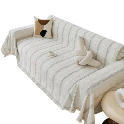 Produktbild von Sofa überzug Sofaüberwurf Universal Sofa Überwurfdecke 1/2 Sitzer, Weiß 180x180cm